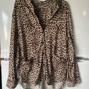 Super soft pajama button up